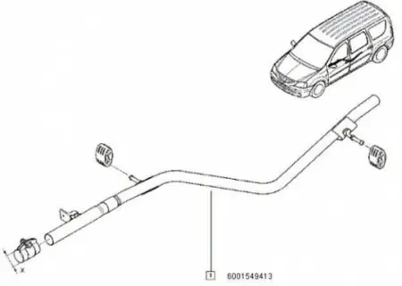 Teava legatura Dacia Logan MCV Cel mai vândut