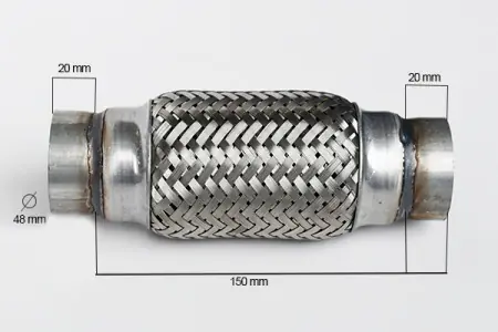 Plată sigură RACORD FLEXIBIL INNER & OUTER BRAID (B) 48x150 MM
