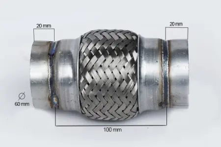 RACORD FLEXIBIL INNER & OUTER BRAID (B) 60X100 MM Plată sigură