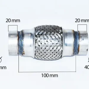 Preț redus RACORD FLEXIBIL INNER & OUTER BRAID (B) 40X100 MM