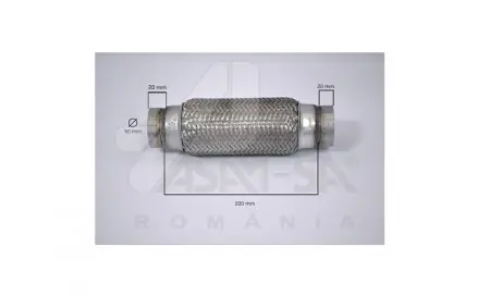 RACORD FLEXIBIL INNER & OUTER BRAID (B) 50x200 MM Popular