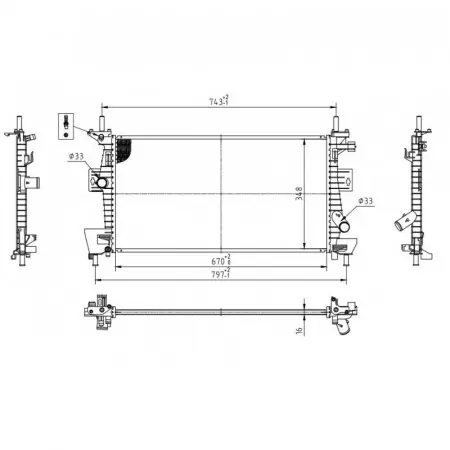Chilipir Radiator racire FORD C-MAX 2010-2019