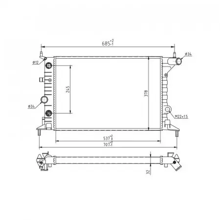 Comandă acum Radiator racire OPEL VECTRA B 1995-2003