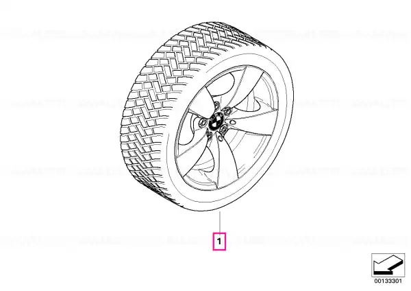 Roată aleasă completă iarnă 225/50R17 94H - BMW Transport gratuit