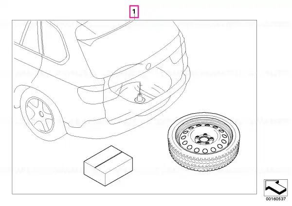 Cumpărături sigure Roată de rezervă compactă - Steel wheel 12 cu anvelopa Continental CST 17 - 155/90R18 113M - BMW X5 E70, X6 E71, X5 F15