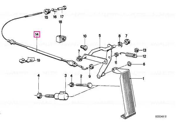 Cablu accelerator Bowden L=685 - BMW Popular