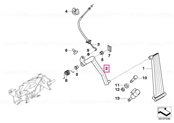 Comandă acum Arbore pedală accelerator - BMW