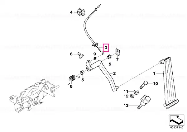 Promoție Cablu accelerator Bowden - BMW