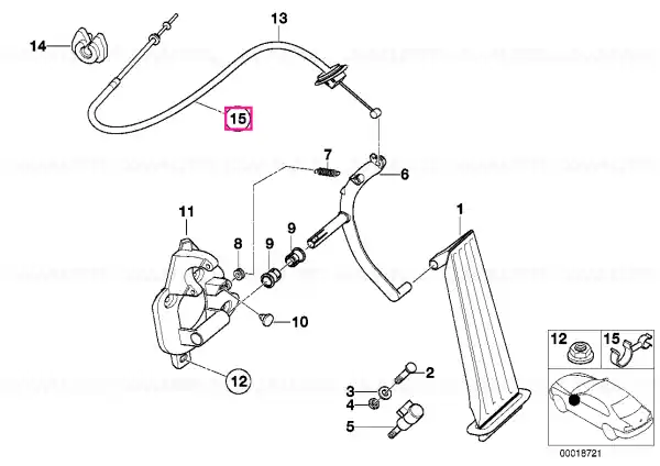 Retur ușor Colier țeavă D=11MM/6MM - BMW