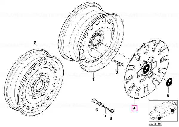 Cumpără acum Capac roată 15" - BMW