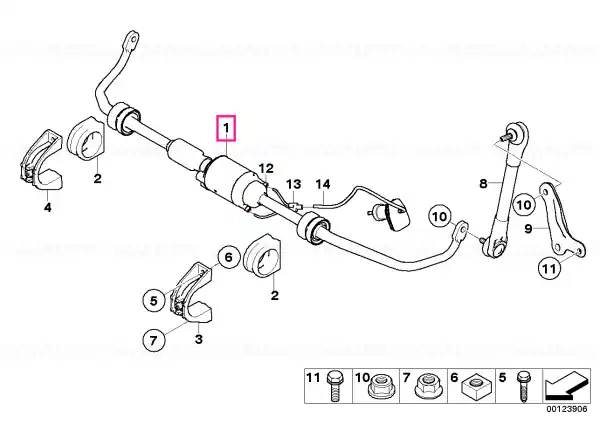 Bară stabilizatoare activă D=22,2MM - BMW Popular