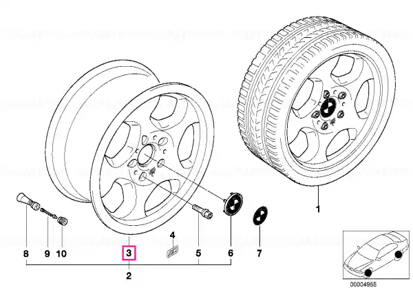 Plată securizată Jantă aliaj ușor 81/2JX17 ET:41 81/2JX17 ET:41 - BMW