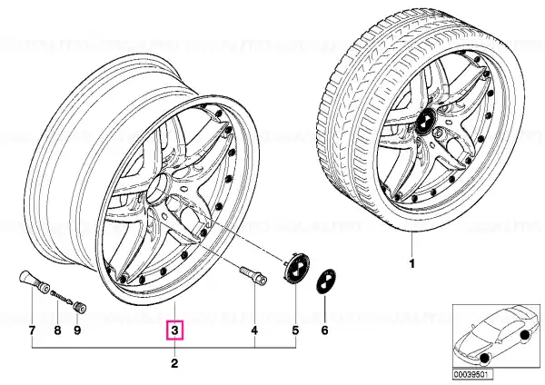 Reducere specială Jantă aliaj ușor două piese, 81/2JX17 ET:50 81/2JX17 ET:50 - BMW