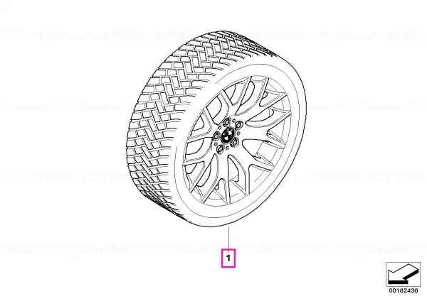 Reducere extra Roată aliaj complet iarnă 255/50R19 107V - BMW