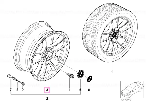 Jantă aliaj ușor 8JX18 ET:40 8JX18 ET:40 - BMW Noutate