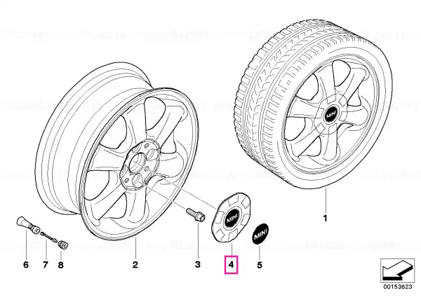 Bujie albă 15" - BMW - Mini Retur ușor