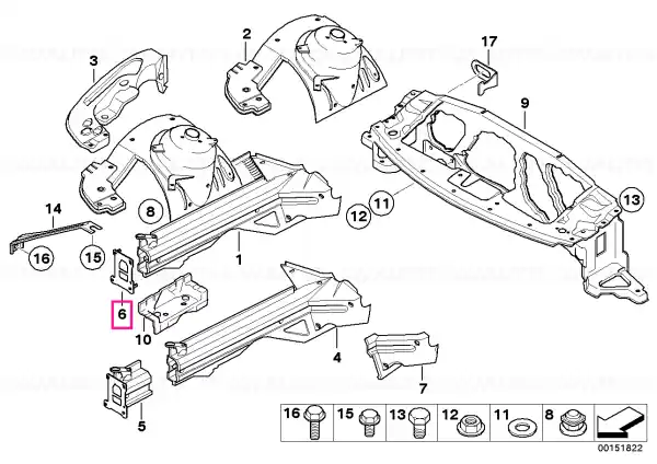 Mont element deformabil stânga - BMW Reducere extra
