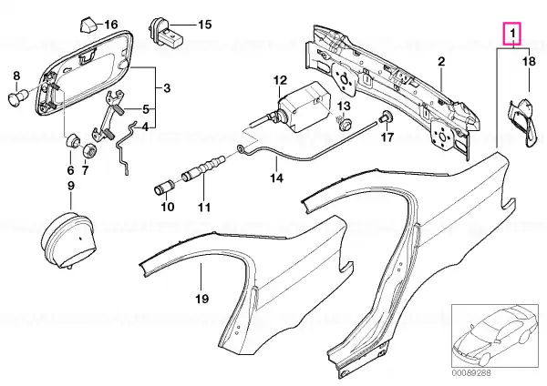 Lichidare de stoc Panou lateral spate stânga - BMW