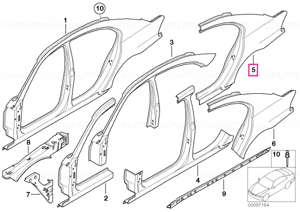 Noutate Panou lateral spate dreapta - BMW