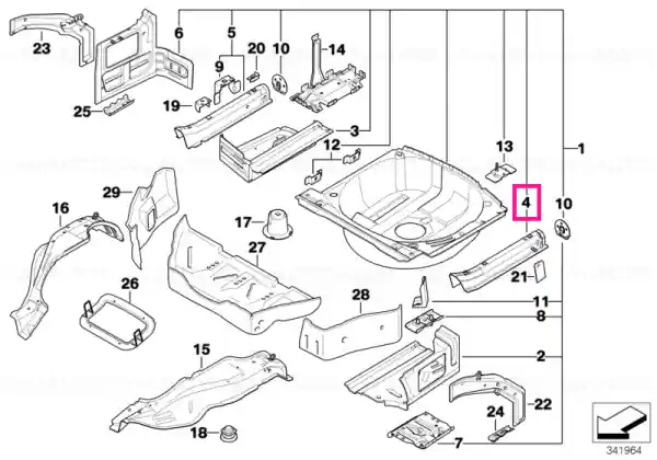 Lichidare de stoc Membru lateral spate stânga - BMW