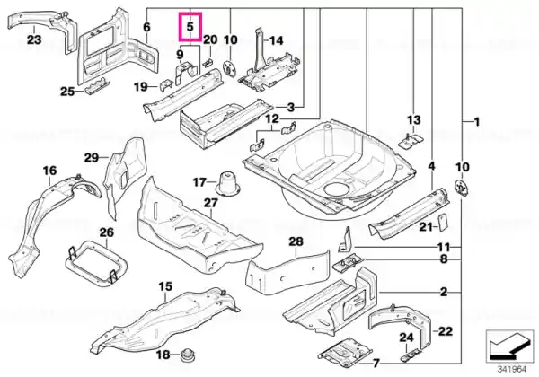 Retur gratuit Membru lateral spate dreapta - BMW