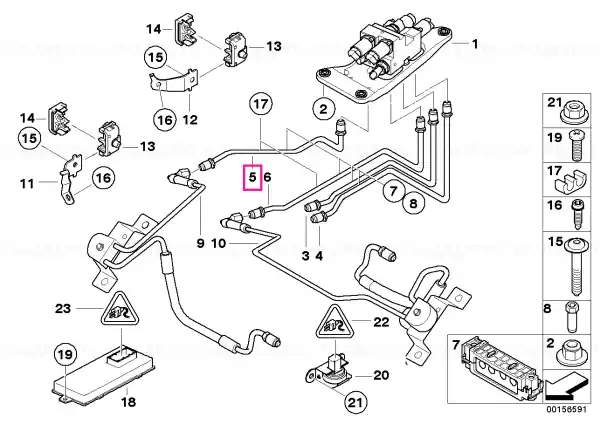 Linie presiune bloc supape - BMW Reducere extra