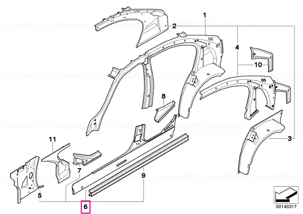 Bestseller Membru lateral stang - BMW