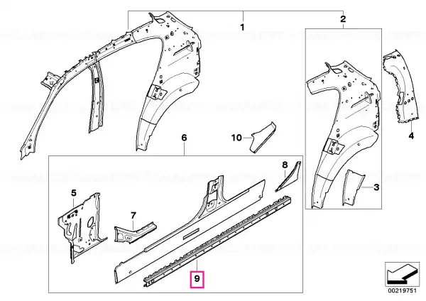 Varf membru lateral stang - BMW Noutate