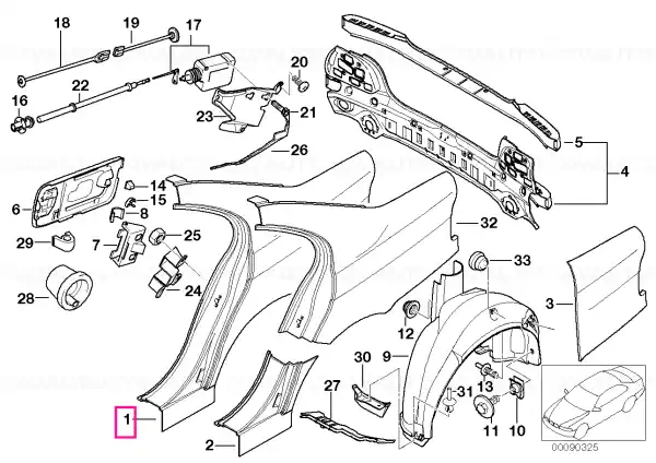 Panou lateral spate dreapta - BMW Livrare expres