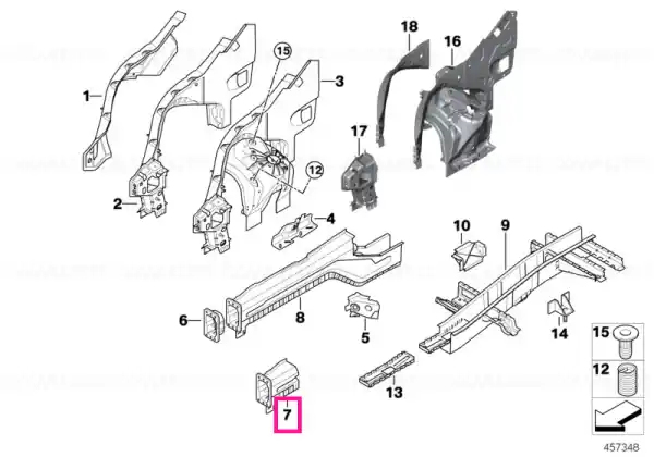 Livrare rapidă Suport motor drept - BMW
