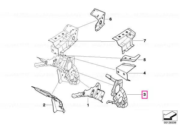 Conector cadru lateral jos drept - BMW Ofertă exclusivă