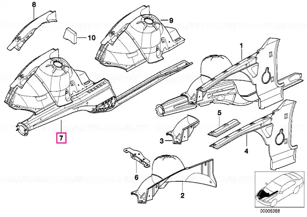 Ofertă de sezon Nișă roată față dreapta BASIS - BMW