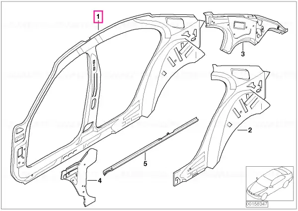 Cadru lateral interior stânga - BMW Cel mai bun preț