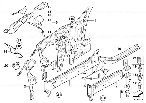 Bestseller Element reparație subrame motor superior - BMW