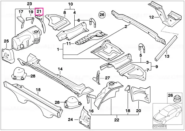 Cumpără online Nișă roată spate dreapta interior - BMW