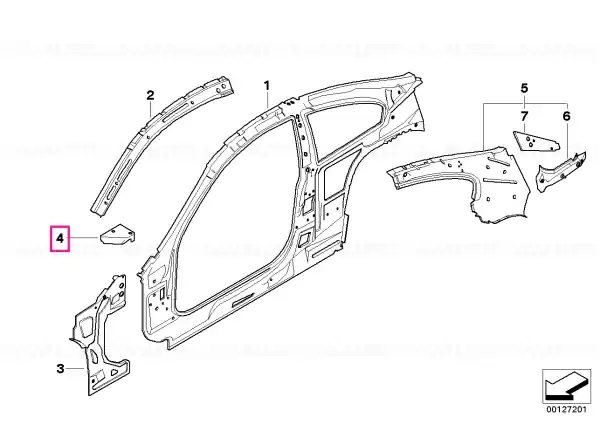 Coloană de întărire A interior stânga - BMW Cumpără online
