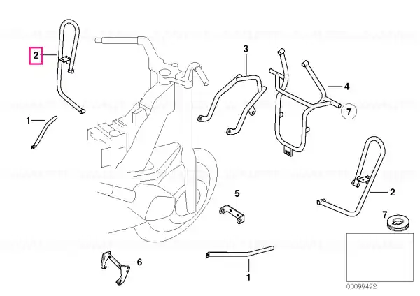 Popular Bară siguranță dreapta CR - BMW Motorrad