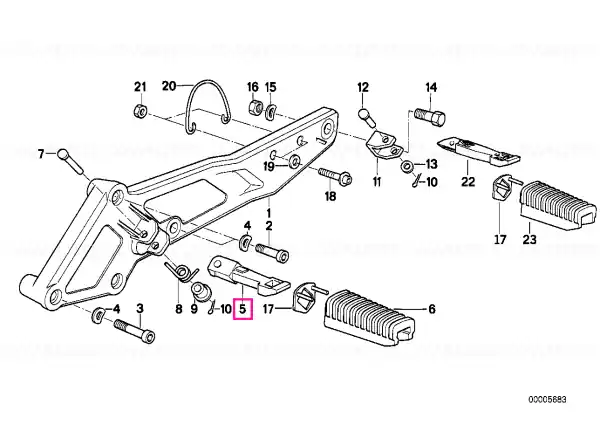 Repoziție picior dreapta - BMW Motorrad Reducere specială