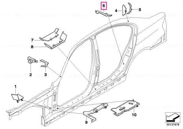 Piesă moulding intrare spate dreapta - BMW Chilipir