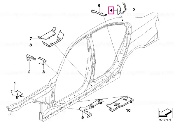 Reducere specială Piesă moulding pilon C interior - BMW