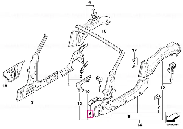 Plată sigură Consolă panou lateral intrare stânga - BMW