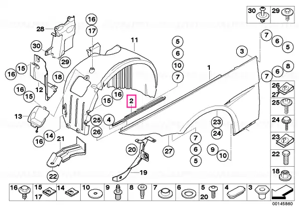 Reducere specială Întărire panou lateral anterior stâng - BMW