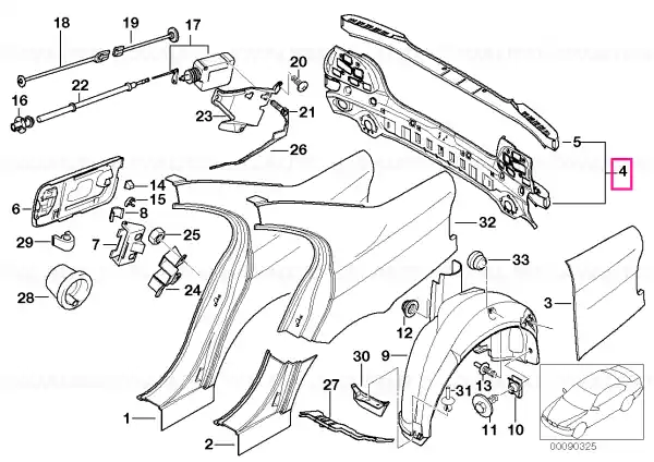 Ornament coadă complet - BMW Ofertă de sezon