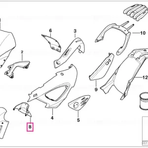 Apărătoare spate lungime 250MM 250MM LANG - BMW Motorrad Calitate înaltă