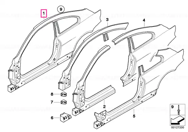 Premium Cadru lateral caroserie stânga - BMW