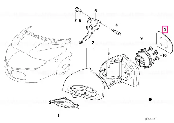 Sticlă oglindă dreapta 1400MM - BMW Motorrad Promoție