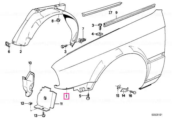 Panou lateral frontal dreapta M SPORT E3 - BMW Livrare expres