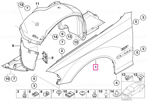 Lichidare de stoc Panou lateral fata stang - BMW