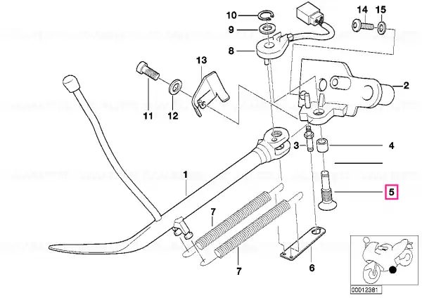 Surub suport lateral M10X1 - BMW Motorrad Transport gratuit