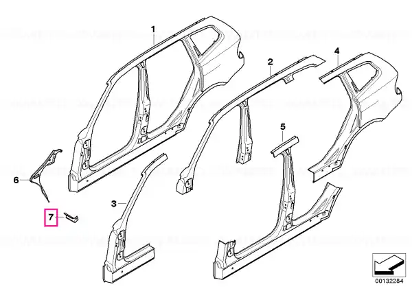 Preferatul clienților Consola panou lateral coloana A - BMW